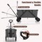 Costway Heavy-Duty Wagon Cart with Adjustable Handlebar Bottle Holders & Storage Pocket Coffee/Grey
